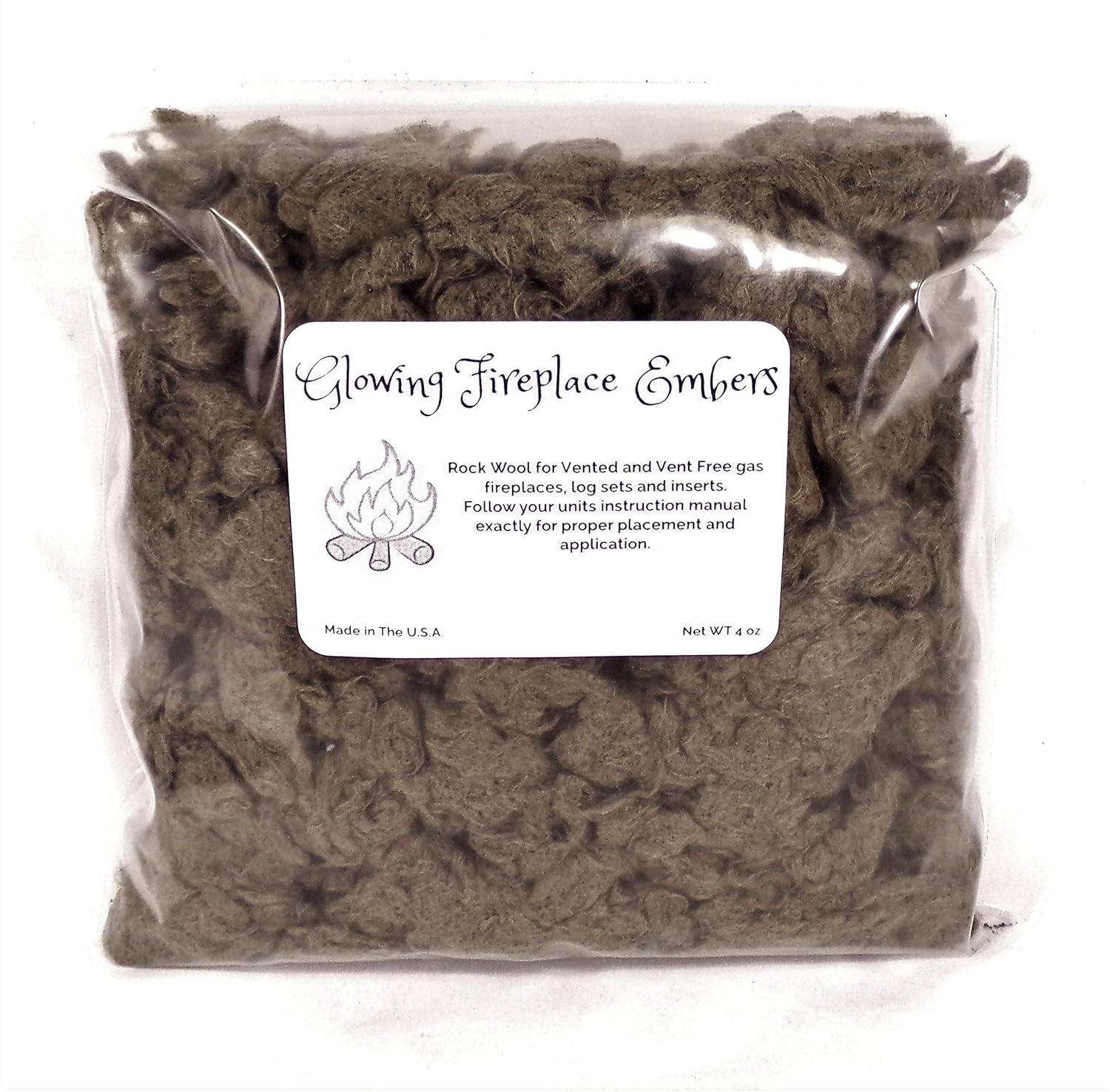 Inserts and Fireplaces Large Bag 4 oz Gas Fireplace Glowing Embers Rock