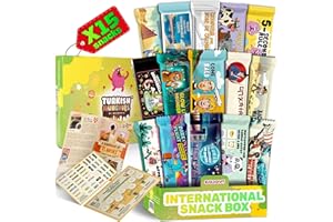 TURKISH MUNCHIES BY MUEKZOIN International Snack Box, Unique Experience with Universal Exotic Candies and Treats from around the World, Gift-Ready Foreign Foods in Packages Inspired by European, Japanese and Korean Cultures