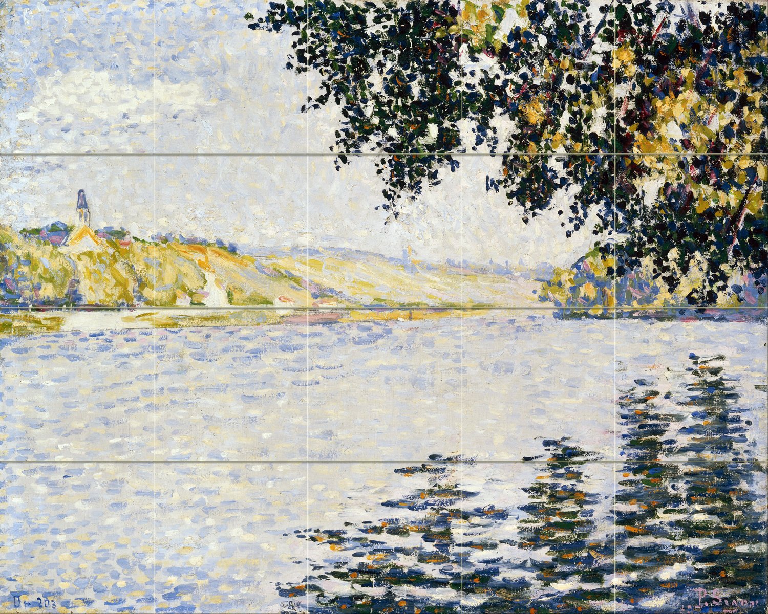 Vista del Sena P. Signac azulejo río mural cocina salpicadero mármol cerámica - Imagen 26 de 50