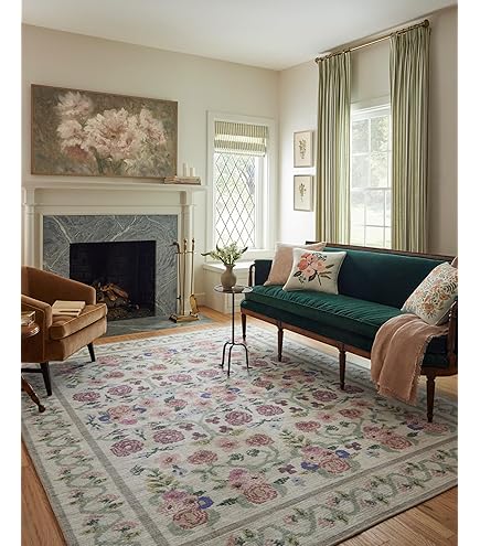 Amazon.com: Loloi Rifle Paper Co Provence Ivory 3'-7