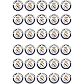 30 x Edible Cupcake Toppers – Madrid's Football Themed Collection of Edible Cake Decorations | Uncut Edible on Wafer Sheet