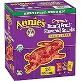 Annie's Organic Bunny Fruit Snacks, Gluten Free, Variety Pack, 24 Pouches