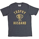 Mens Trophy Husband T Shirt Funny Father's Day Married Award Graphic Novelty Tee for Guys