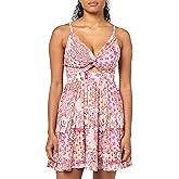 Angie Womens Angie Women's Twist Front Printed Midi Dress