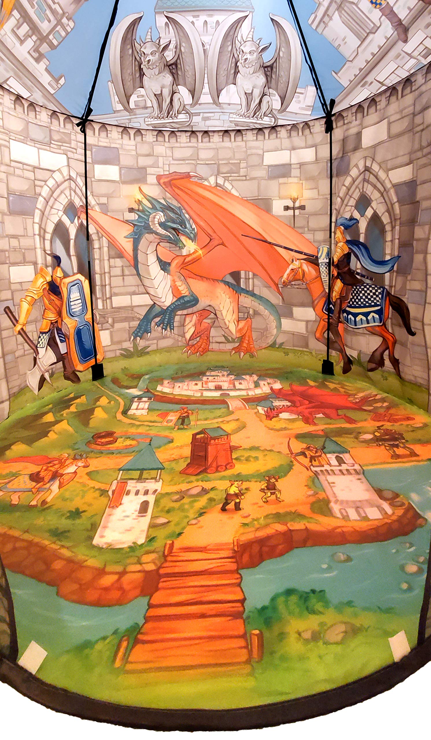ImpiriLux Knight & Dragon Castle Play Tent Playhouse | Pop Up Tent for Kids | Toys for Kids Boys & Girls, Kids Play Tent