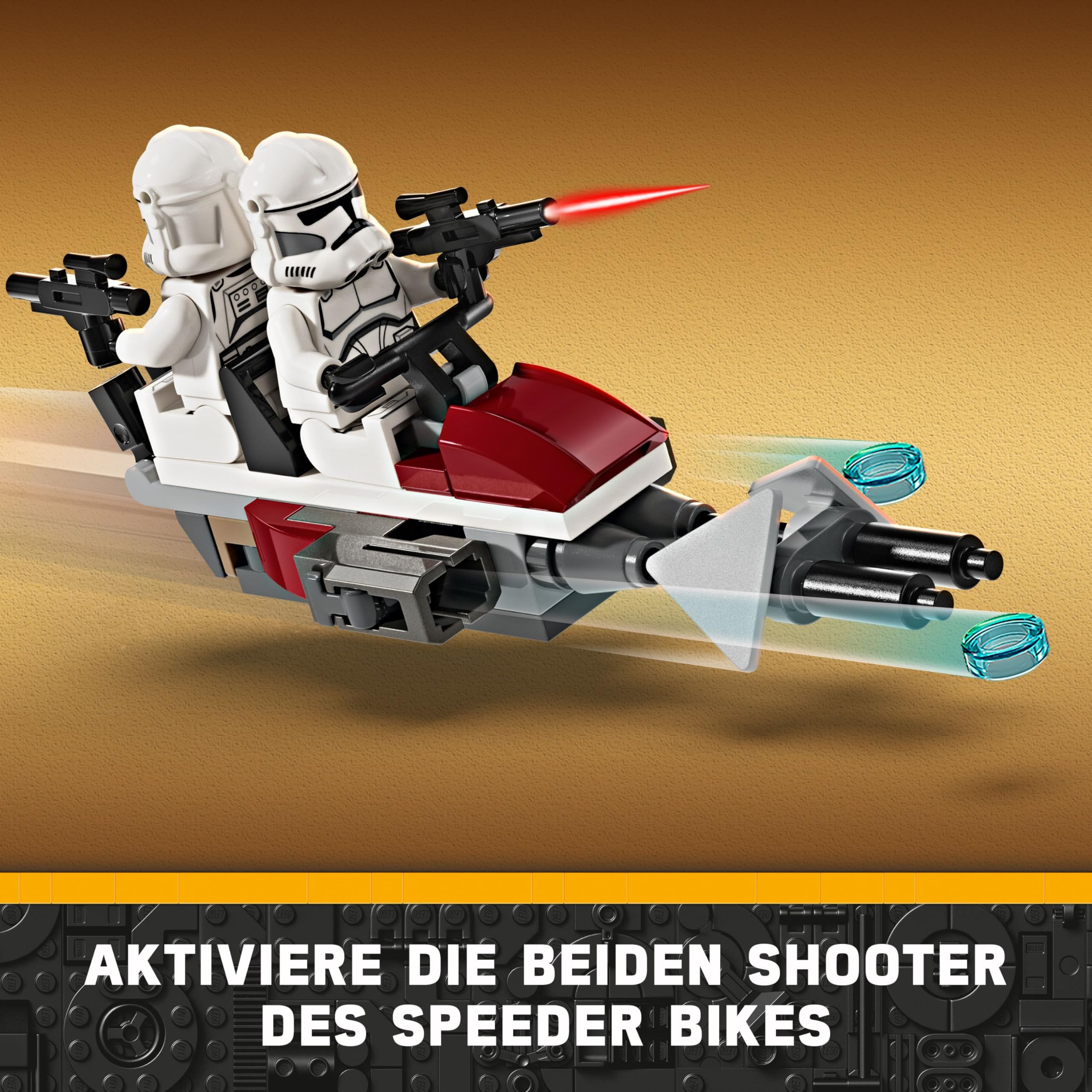 LEGO Star Wars 75372 Clone Trooper & Battle Droid Battle Pack, inkl. 4 Minifiguren, 5 Droiden und Speeder Bike mit Shooter - Bauspielzeug für Jungen und Mädchen ab 7 Jahren 4