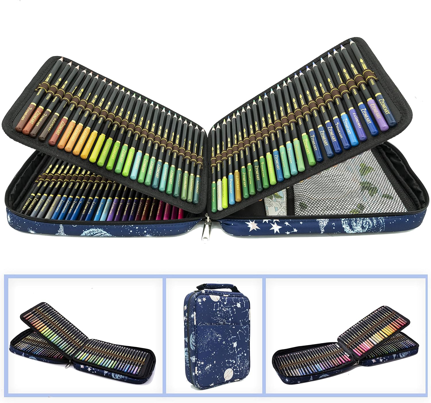 QUER 120 Professional Watercolour Pencils Set for Adult Colouring Books Water-Soluble Coloured Pencils for Colouring Blending - Image 3