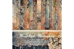 YASMEN Vintage Scrapbook Paper Pads, 6X6 Single-Sided Cardstock Paper, Decorative Craft Paper, 24 Sheets Pattern Paper Pack, DIY Decopodge Papers, Journal Scrapbooking Supplies, Card Making Supplies