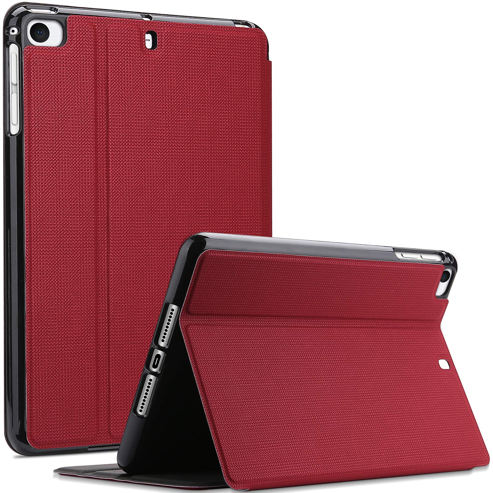 ProCase Book Cover for iPad mini 5 Generation 2019/ Mini 4 3 2 1, Slim Stand Protective Folio Case Smart Cover for iPad mini 5/4/3/2/1 -Red — image 1