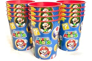 Super Mario Lot of 12 16oz Party Plastic Cup ~Party Favor Supplies~ by SuperMario