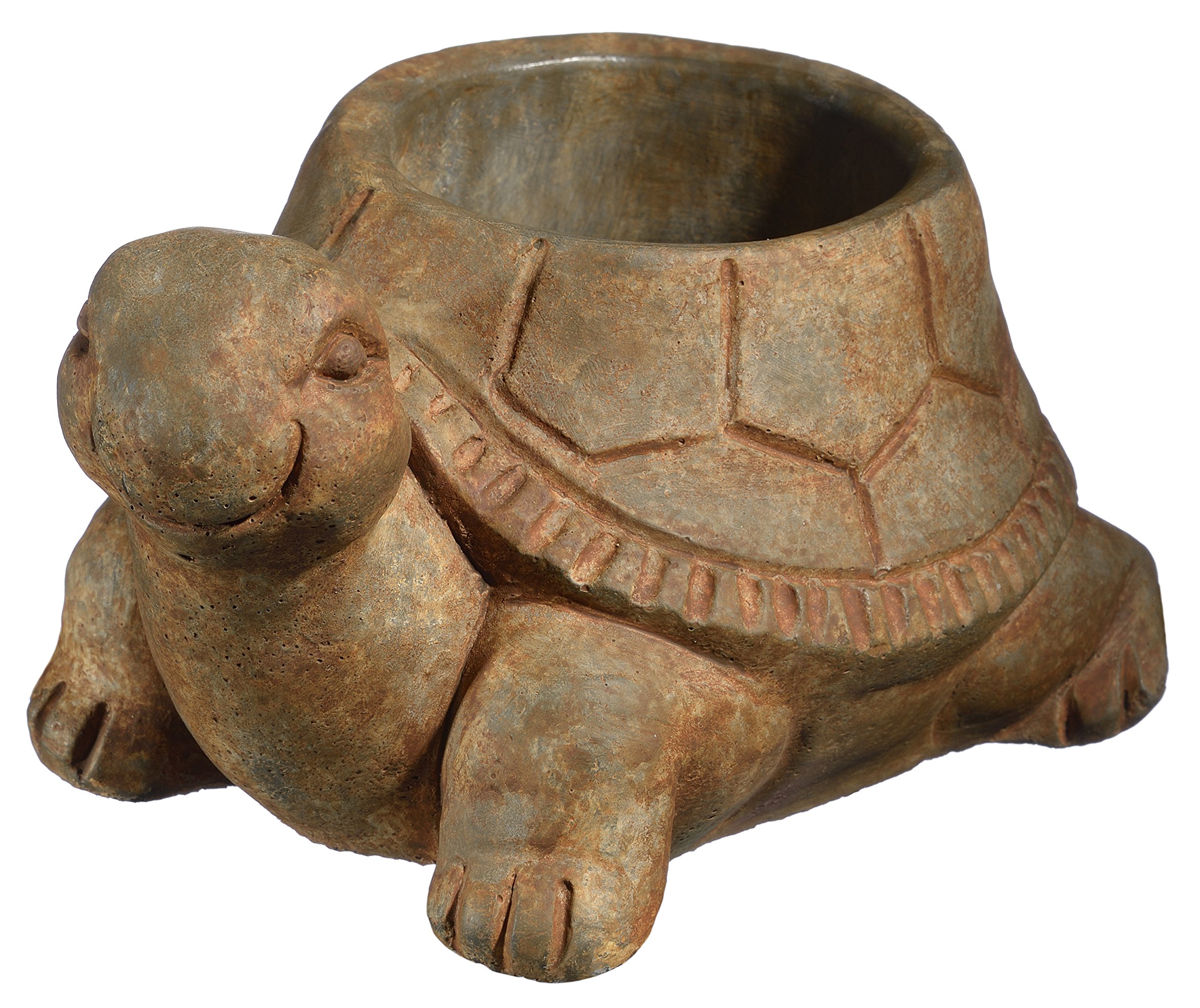 Classic Home and Garden 9/3451R/1 Turtle Planter, Small, Rust — image 1