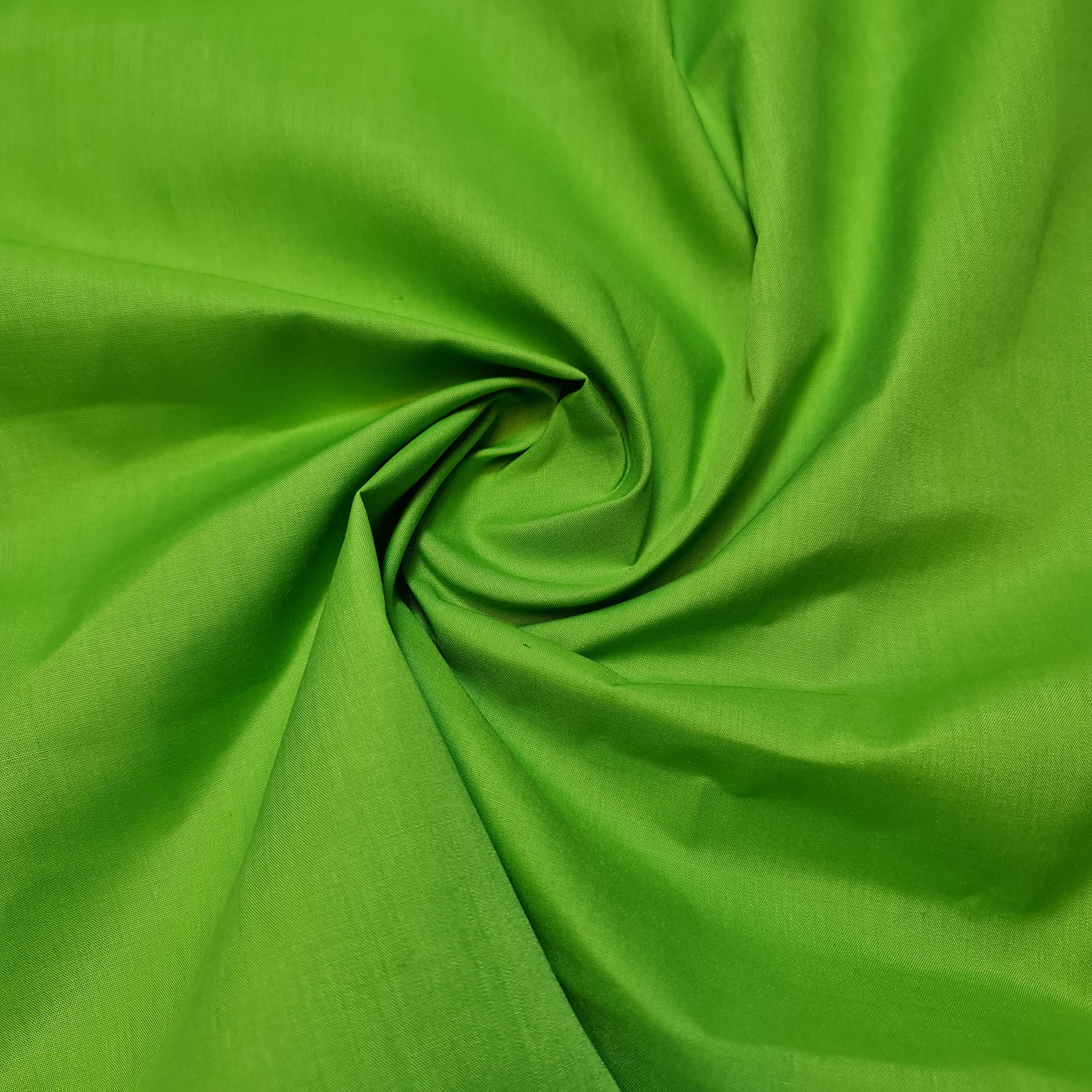 Textile Station Plain/Solid Dyed Polyester Polycotton Dress Craft Fabric Material 44" - 112 cm Wide Sold As 1 Meter Pre - Cut Lengths (Available in 42 Colours) (Lime, 5 Meter)
