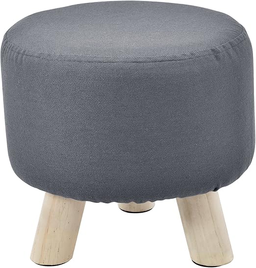 SSJY Taburete Redondo Puff Elegante Asiento tapizado imitación Piel