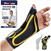 FEATOL Thumb Brace Left Hand - Ergonomic Support for Trigger Thumb, De Quervain's Tenosynovitis, Lightweight Wrist Brace for Carpal Tunnel, Size L/XL, 6.6"-9"