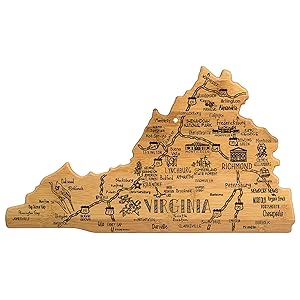 Totally Bamboo Virginia State Destination Bamboo Serving and Cutting Board