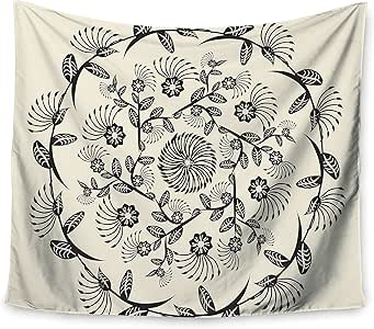 Kess interno de 68 x 80 pulgadas Famenxt"blanco y negro decorativo