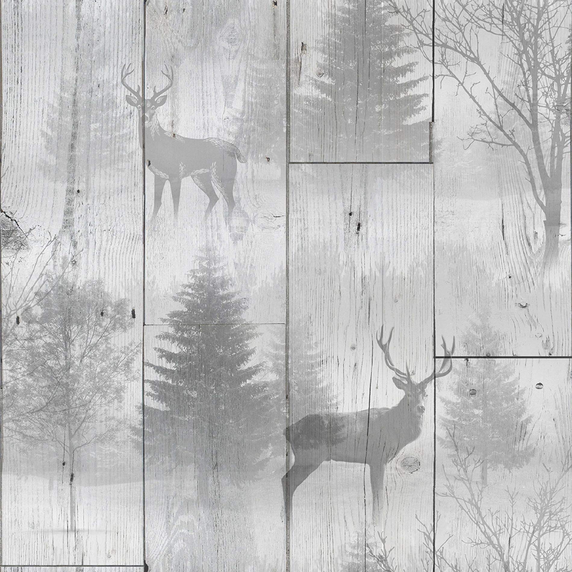 Superfresco Easy Highland Plank Grey Wallpaper