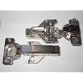 2 Blum 120 Degree Face Frame Clip On Hinge With Soft Close Adapters &amp; Plates-Full overlay