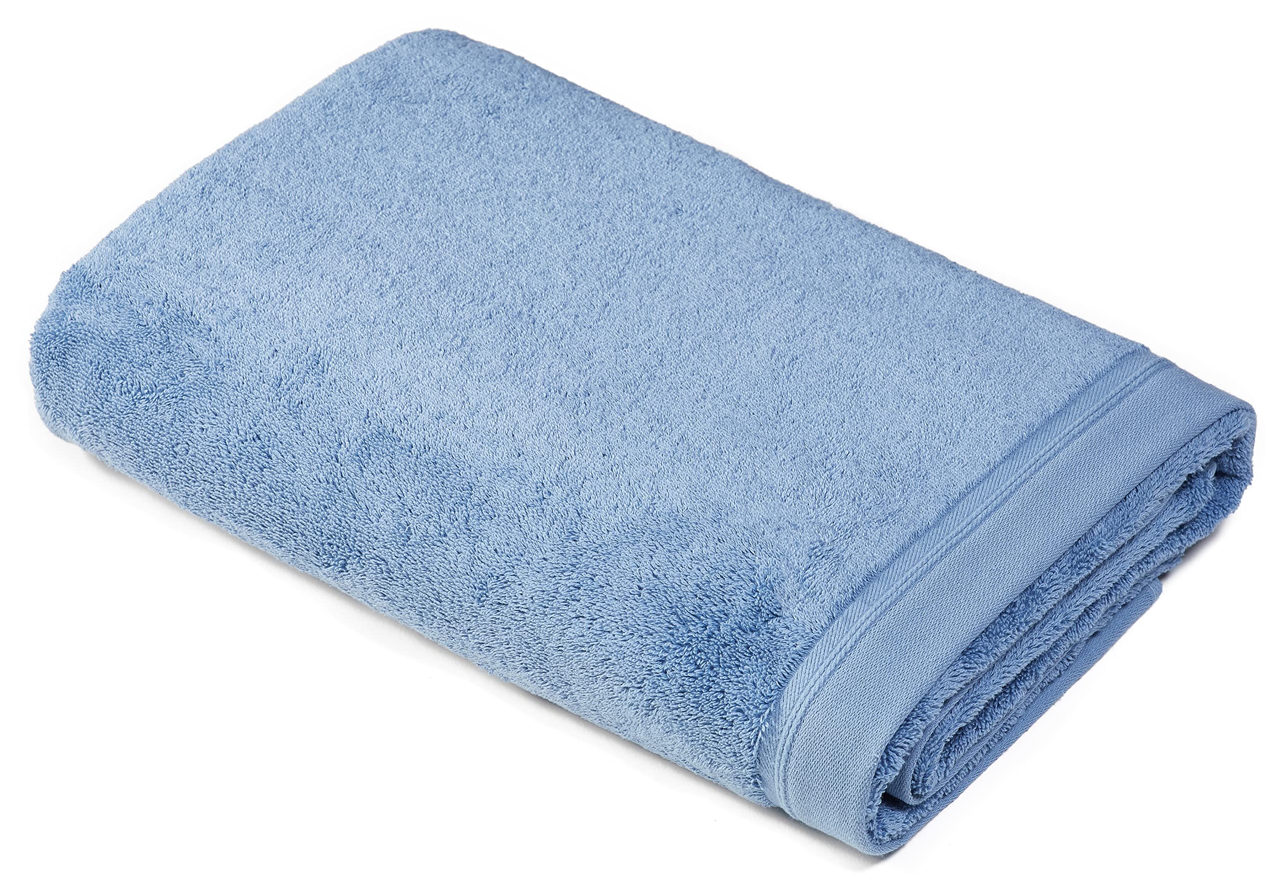 Sowel® Premium Bath Towel 100 x 150 cm, Hand Towel 100% Organic Cotton, Made in Portugal, Pigeon Blue