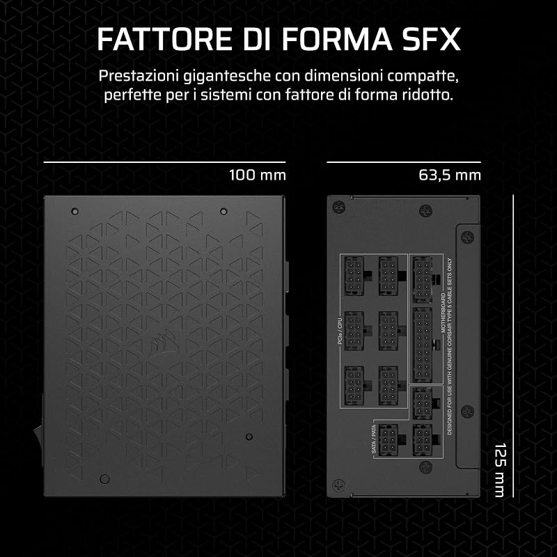 Sf Series Sf1000 - Netzteil (intern) - Atx12v 3,1 - Eps12v - 80 Plus Platinum - Wechselstrom 100-240 V - 1000 Watt - Europa (cP-9020257-Eu)