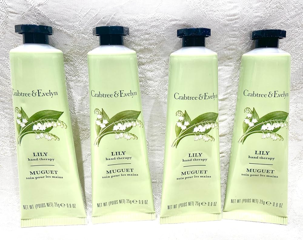 Crabtree & Evelyn Lily Hand Therapy 25g Set of 4 Travel Size Moisturizer
