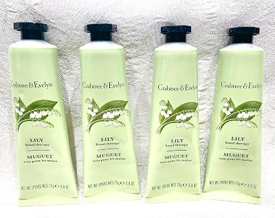 Crabtree & Evelyn Lily Hand Therapy 25g Set of 4 Travel Size Moisturizer