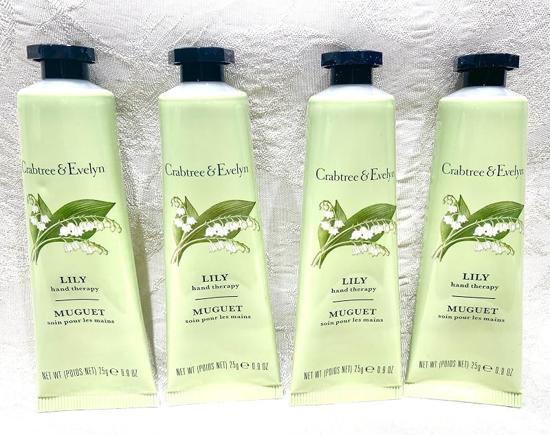 Crabtree & Evelyn Lily Hand Therapy 25g Set of 4 Travel Size Moisturizer