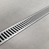 Vodaland EASY 1 Slim Plastic Channel Drain Kit with Galvanised Grating 5 Pack view 4