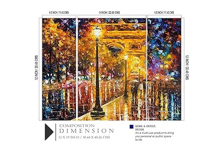 SAF 6MM Couple Abstact Set of 3 Panel Painting(SANFJM1356) SAFJM1356