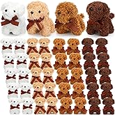 Liliful 5 Inches Valentines Mini Plush Dogs Small Stuffed Dog Bulk Plush Toy Adopt a Dog Party Favors Stuffed Animal Puppy for Gift Bag Fillers Back to School Party Favor Gift Carnival Prize(40 Pcs)