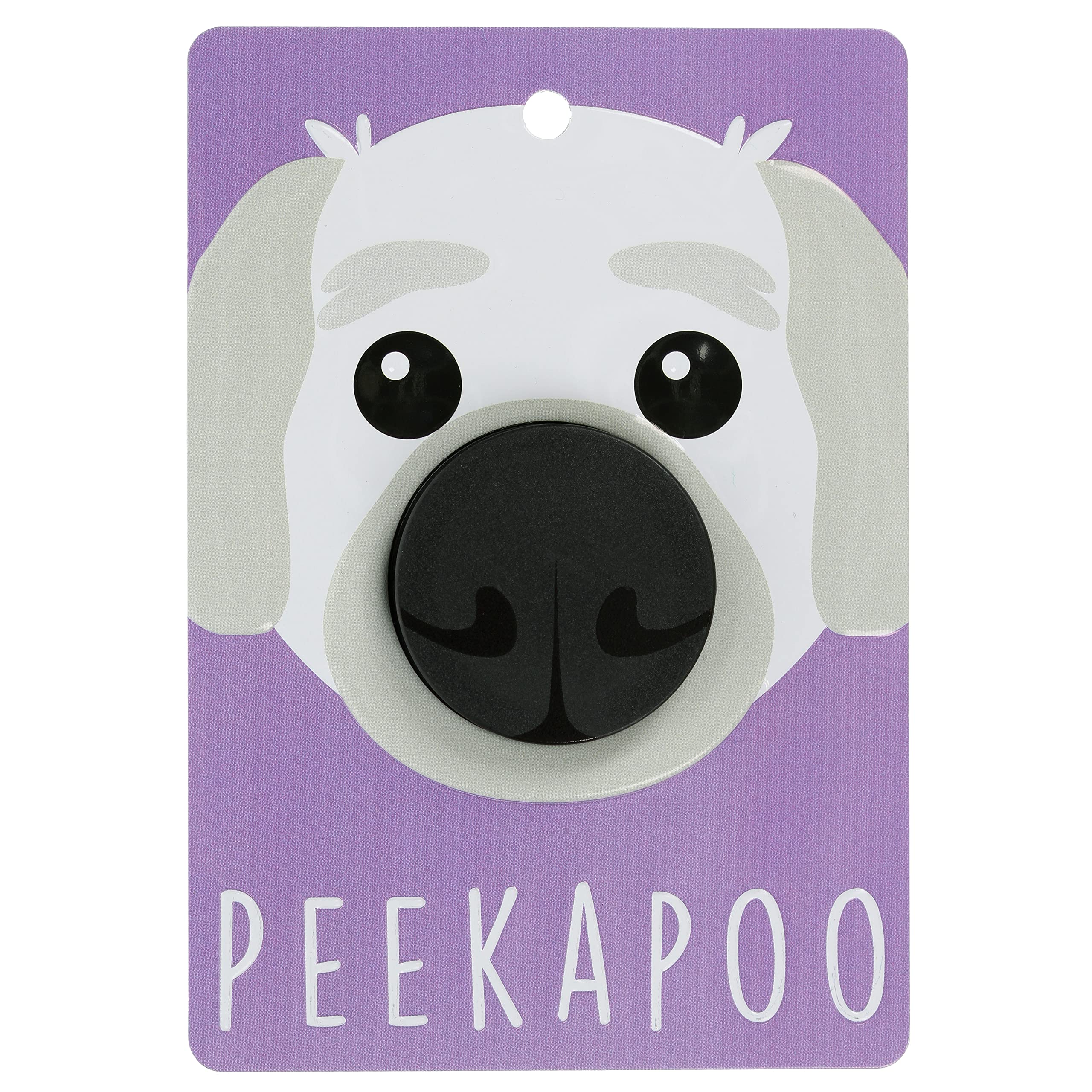 Pooch Pals Peekapoo Dog Lead Holder Wall Mounted Plaque Pop-Out Hook Hanger