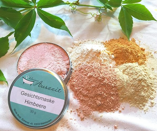 Gesichtsmaske Himbeere - bei trockener bis empfindlicher Haut, ohne Palmöl und Konservierungsstoffe, Gesichtsmaske aus natürl