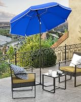 SONGMICS Parasol 160 cm UPF 50+ Tilt & Height Adjustable Beach Umbrella Blue view 2