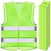 Unittype High Visibility Vests Reflective Safety Vest Mesh Hi Vis Costume Adjustable Size for Men Women Outdoor Works