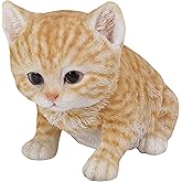 Hi-Line Gift Ltd Sitting Orange Tabby Kitten Statue