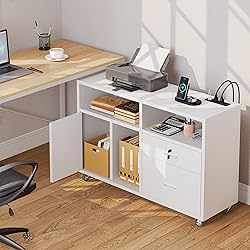 DWVO 2 Drawer File Cabinet with Charging