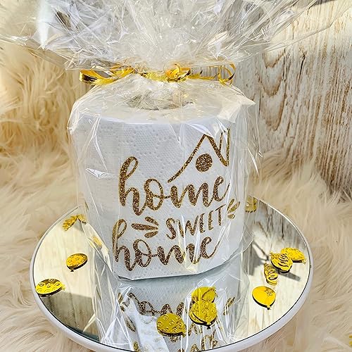 Hilarious Home Sweet Home Gold Glitter Toilet Paper Roll Novelty Fun Gag Gift Present