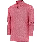 Antigua Hunk Quarter Zip Pullover, Dark Red Heather, X-Large