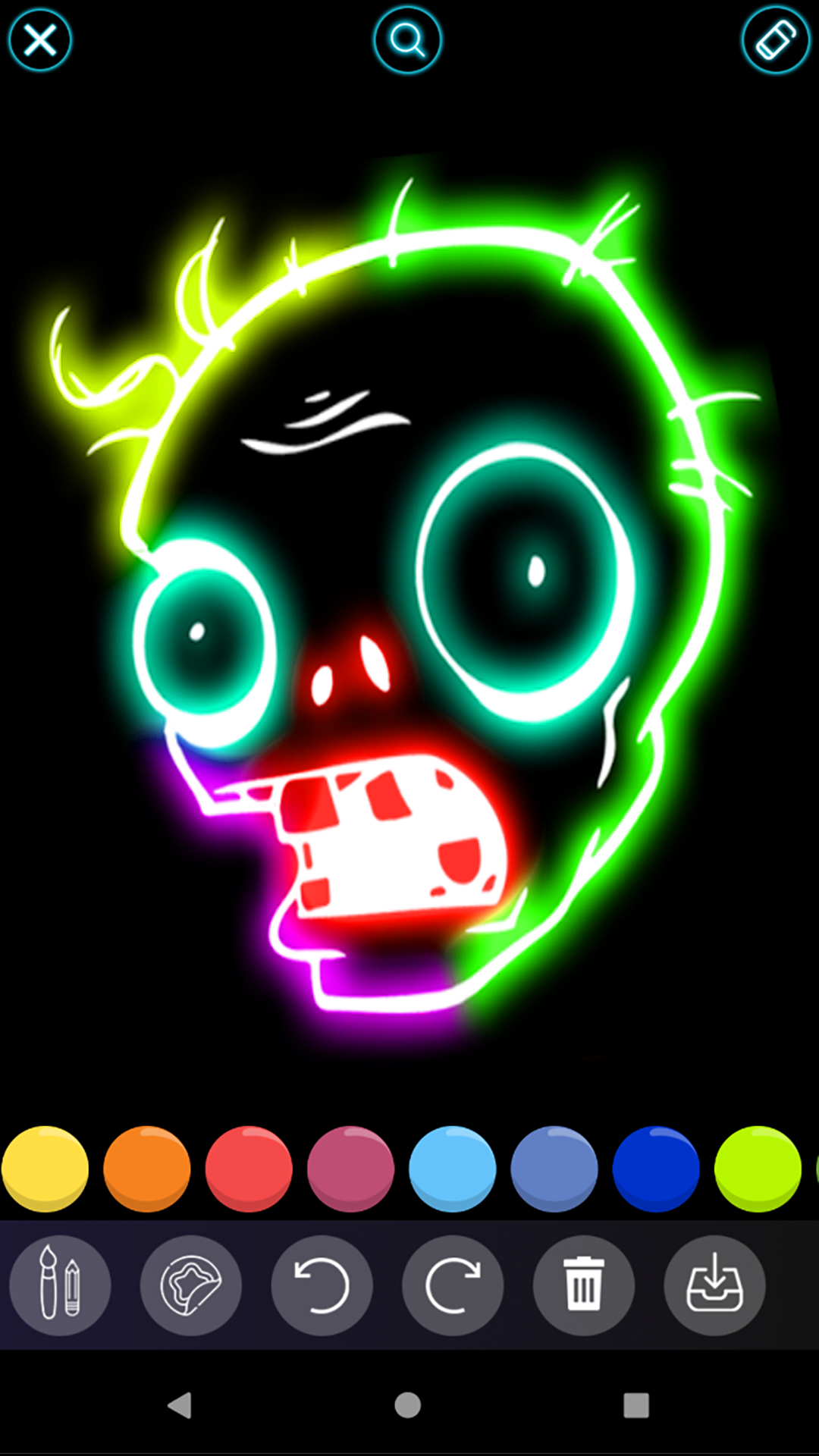 Download Amazon.com: Coloring Book Draw Neon Glow Zombie: Appstore for Android
