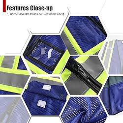 HATAUNKI Safety Vest for Men, Reflective Vest with