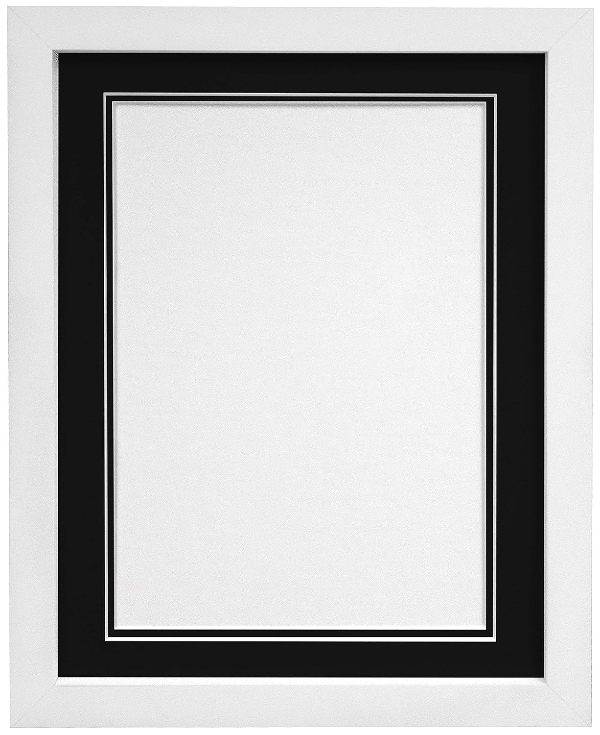 FRAMES BY POST H7 Picture Photo Frame, Wood with Plastic Glass, White