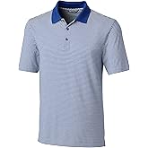 Cutter & Buck Mens Moisture Wicking UPF 50 Drytec Forge Tonal Stripe Polo Shirt