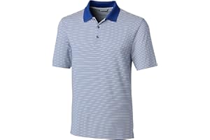Cutter & Buck Men's Moisture Wicking UPF 50 Drytec Forge Tonal Stripe Polo Shirt