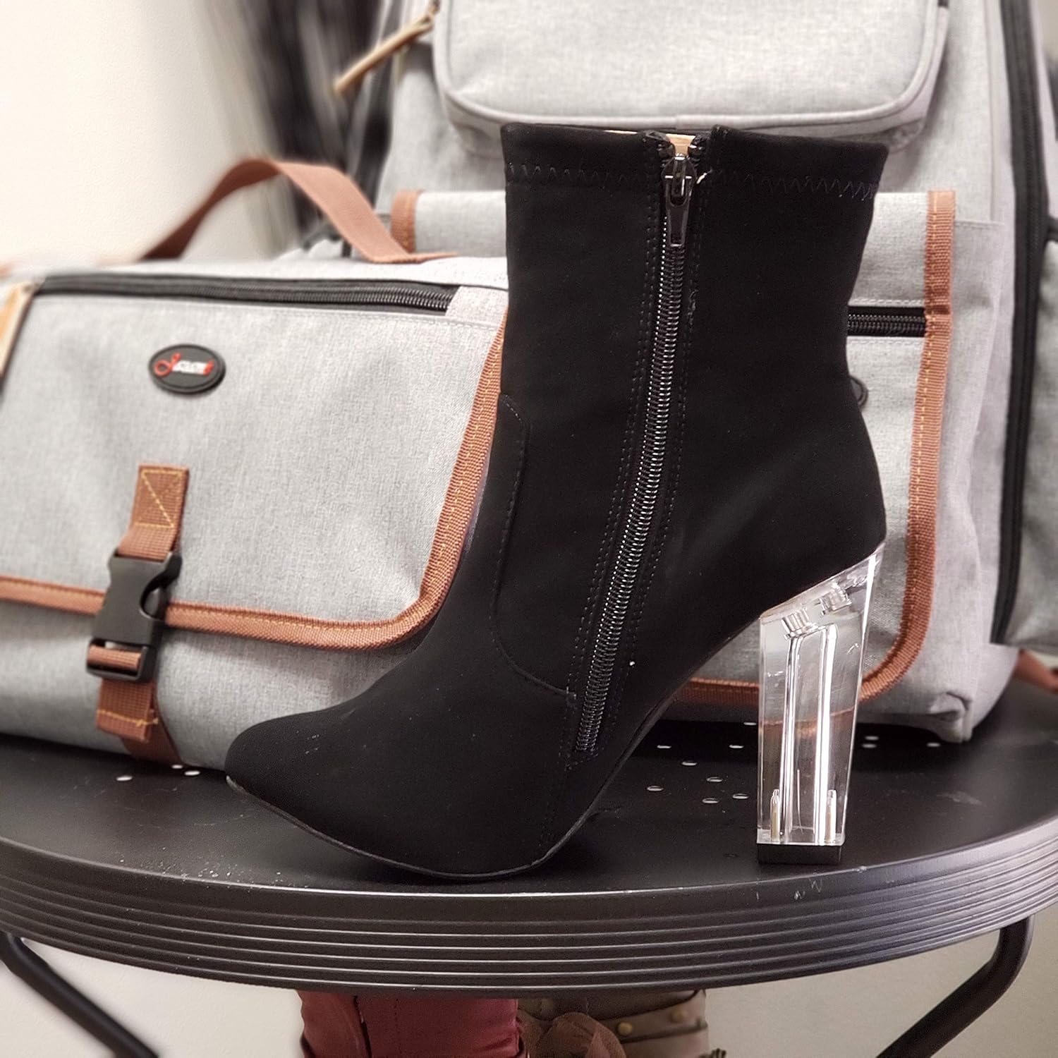 aldo clear block heels