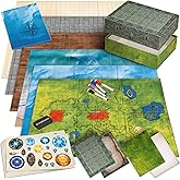 10 DND Game Mats - Includes 6 Dungeons & Dragons Board Game Battle Maps, 56x66 cm Huge Size, Square Grid - 4X 3D Battle Arena