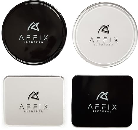 AFFIX Klebepad 4er super klebrig, besserer starker Halt als andere Anti-Rutsch-Pad, fixate Gel Pad Klebepads kleben auf sämtl