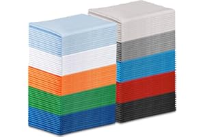 Frienda 100 Pieces Microfiber Cleaning Cloths 7 x 6 Inch Screen Microfiber Cloths for Smart Phones Laptops Tablets Lens TV Camera Lens Eyeglasses Glass Optical Cleaning Cloths