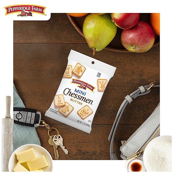 PEPPERIDGE FARM CHESSMEN MINIS BUTTER COOKIES, 8 SNACK PACKS, 2.25-OZ. EACH (PACK OF 8)