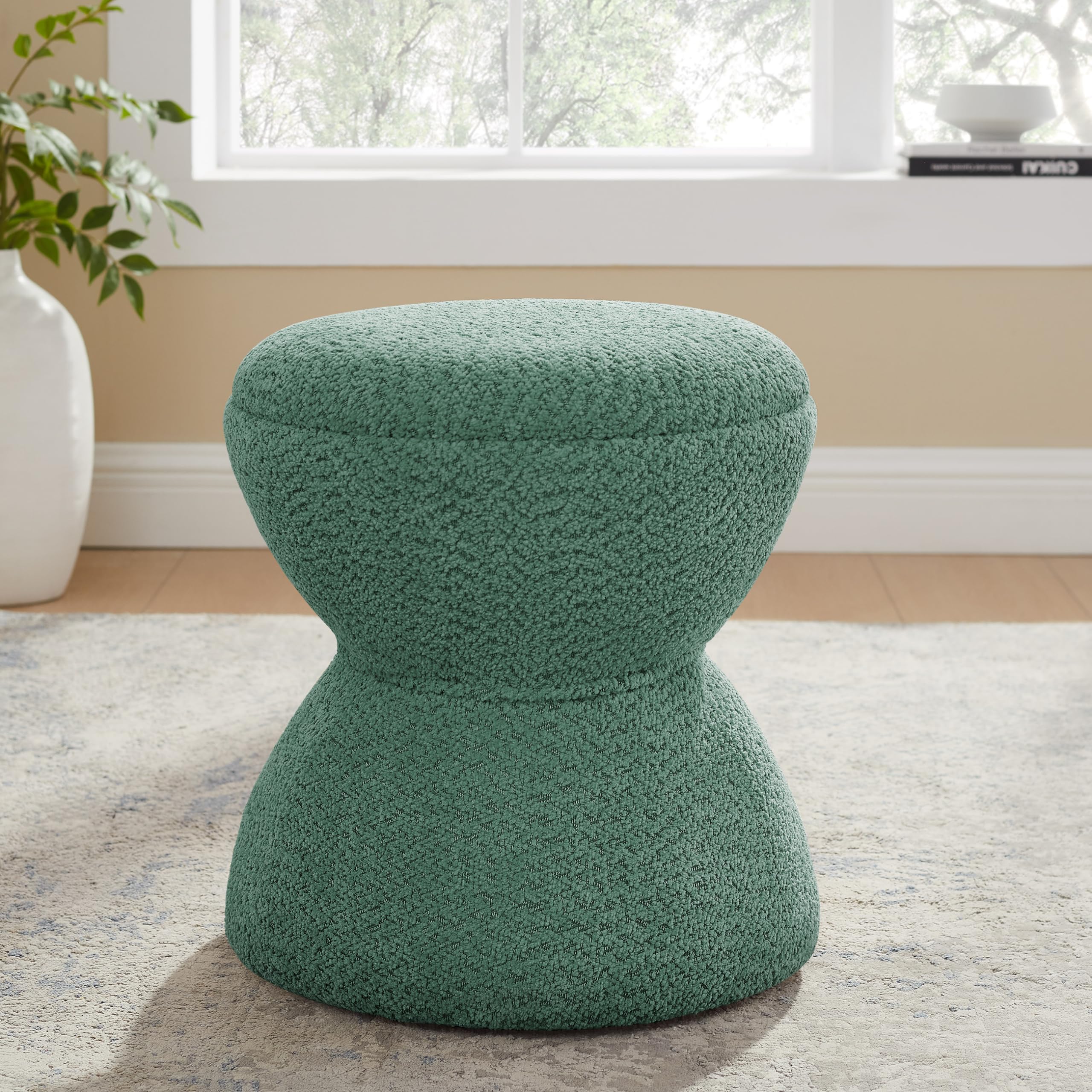 VANOMi Multi-Functional Boucle Ottoman, Vanity