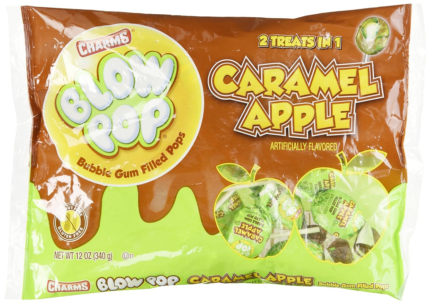 Charms Caramel Apple Blow Pops (18 Count) Limited Edition 12 Oz
